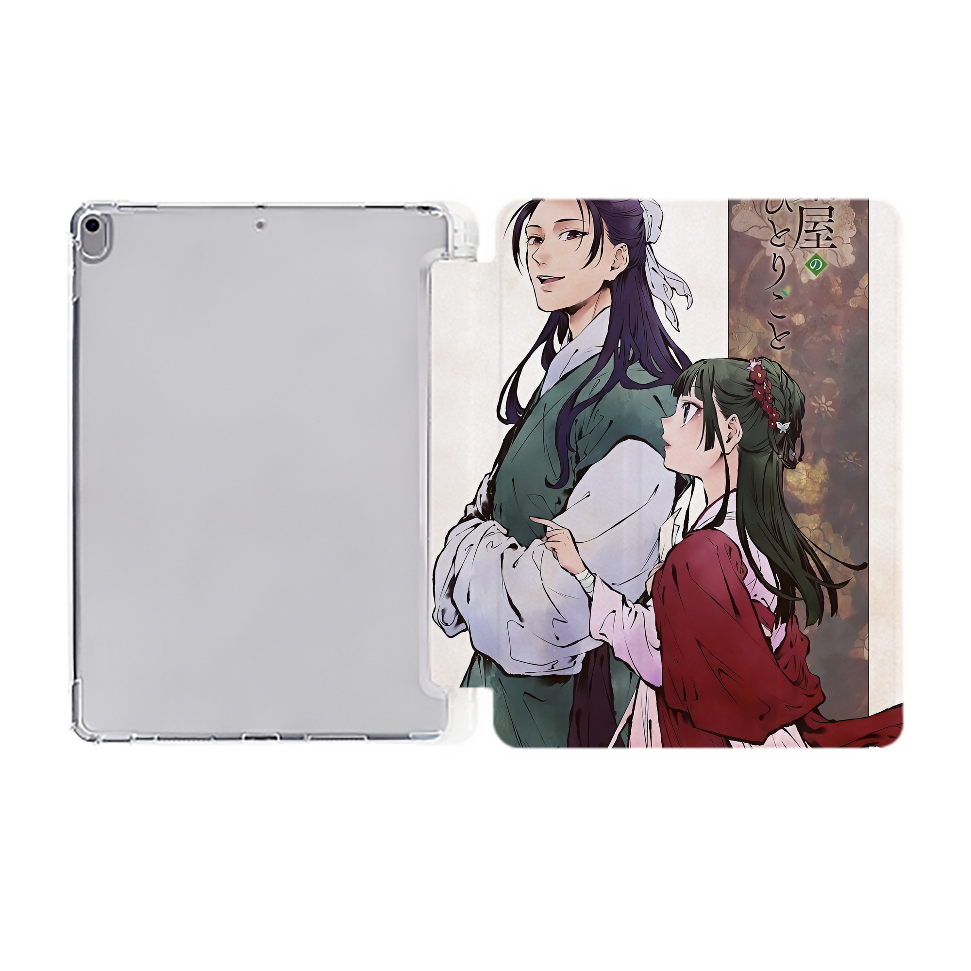 （画像用） 薬屋のひとりごと The Apothecary Diaries IPad ケース ペン収納付き 三つ折りスタンド PUレザー×シリコン 対応機種9.5/10.5/10.9インチ